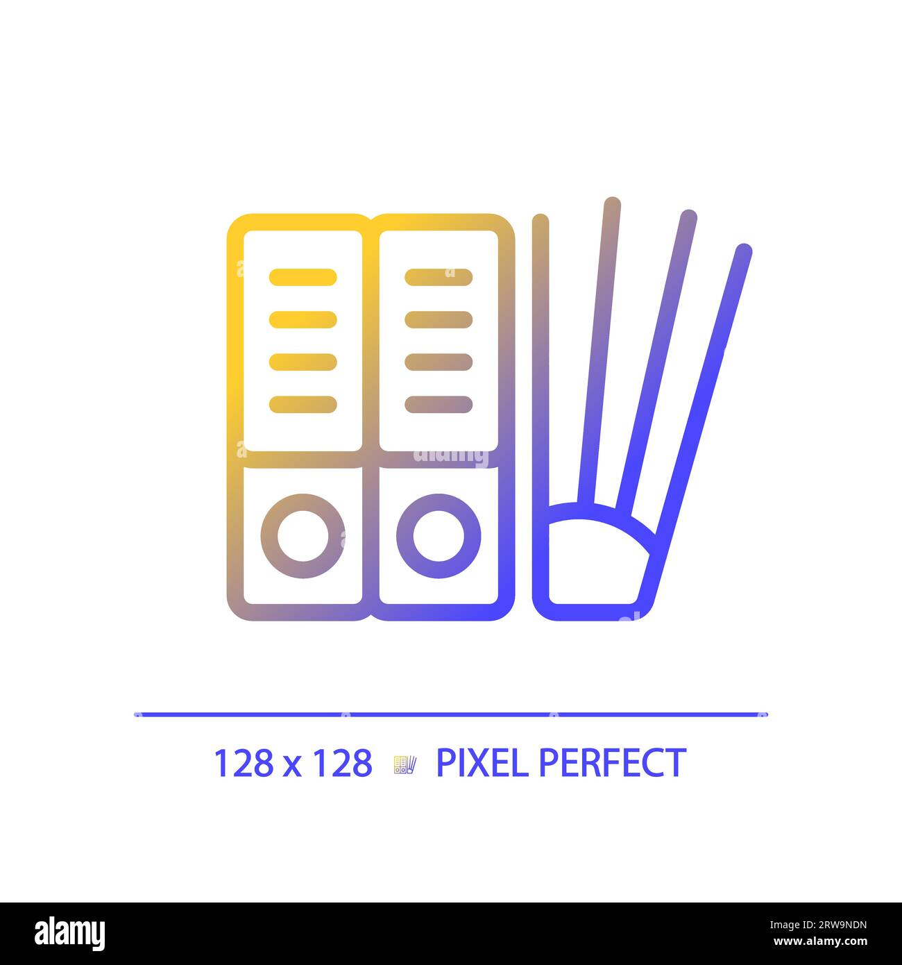 2D file thin linear gradient icon Stock Vector Image & Art - Alamy