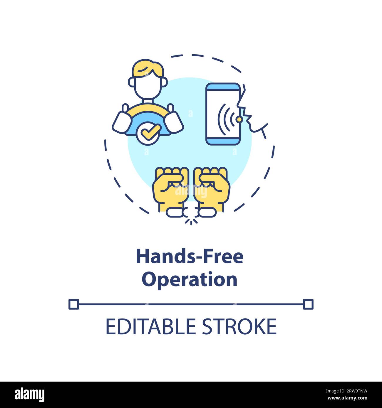 Hands free operation Stock Vector Images - Alamy