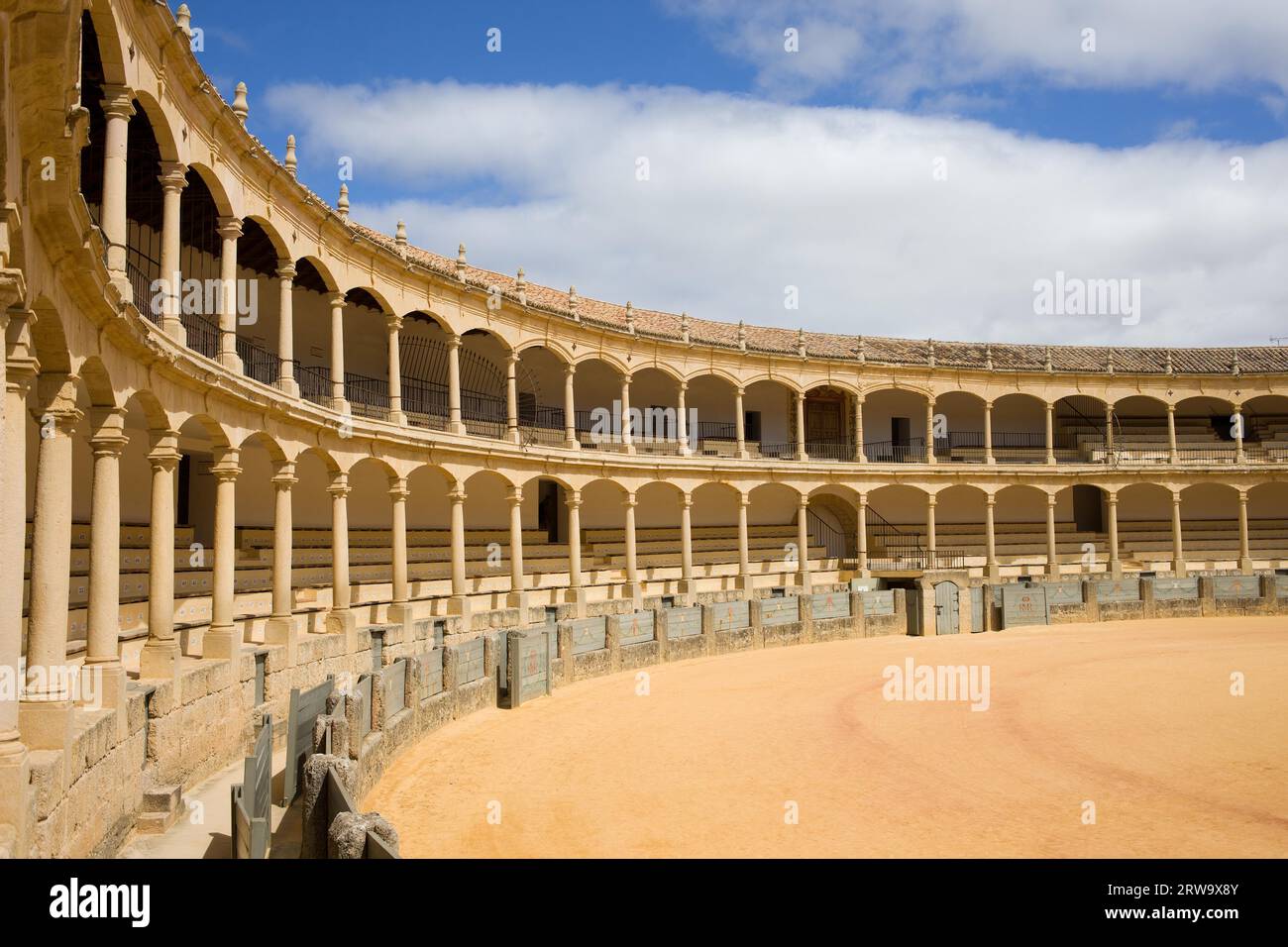 Bullring in Ronda, opened in 1785, one of the oldest and most famous bullfighting arena in Spain Stock Photo