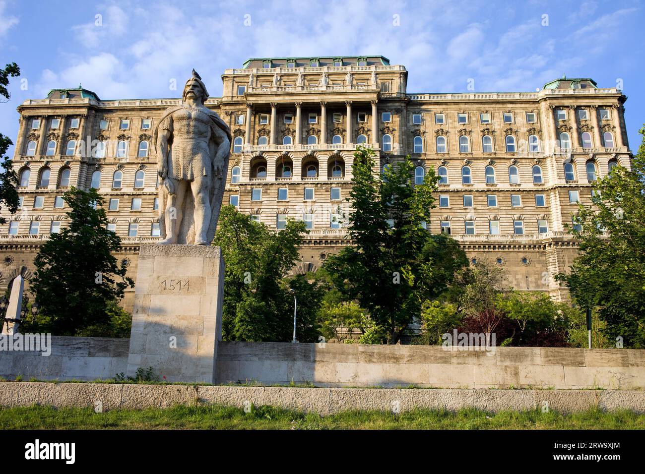 Buda Castle (Royal Palace) rear view, 18th century Baroque style facade