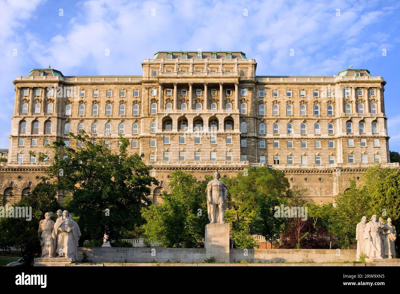 Buda Castle (Royal Palace) rear view, 18th century Baroque style facade