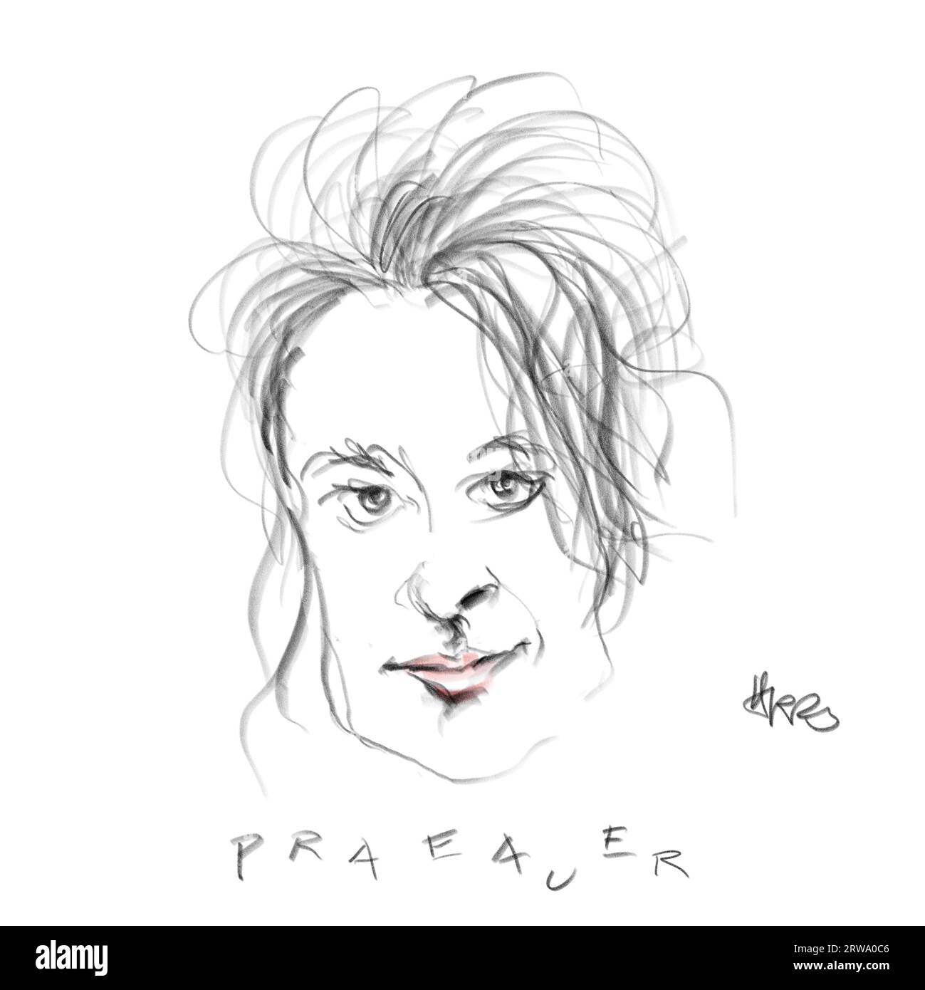 Portrait of the Author Praeauer Stock Photo