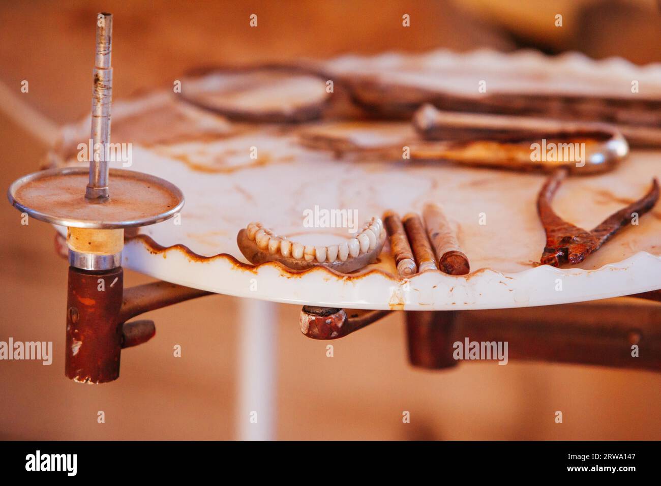 Jerome, USA, February 4, 2013 Dentist artifacts at the iconic tourism