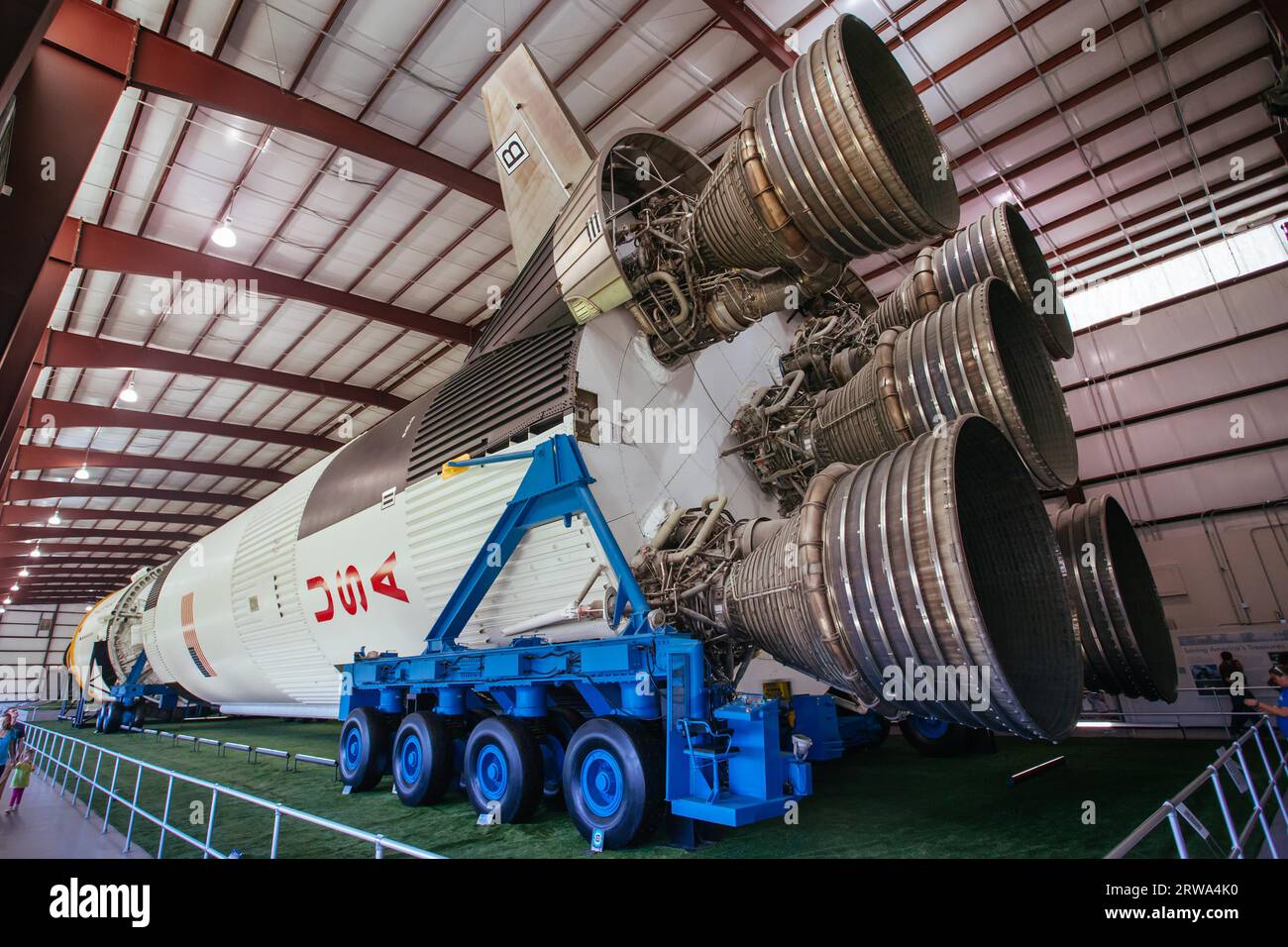 Houston, USA, January 26, 2013: Saturn V rocket on display at Houston ...