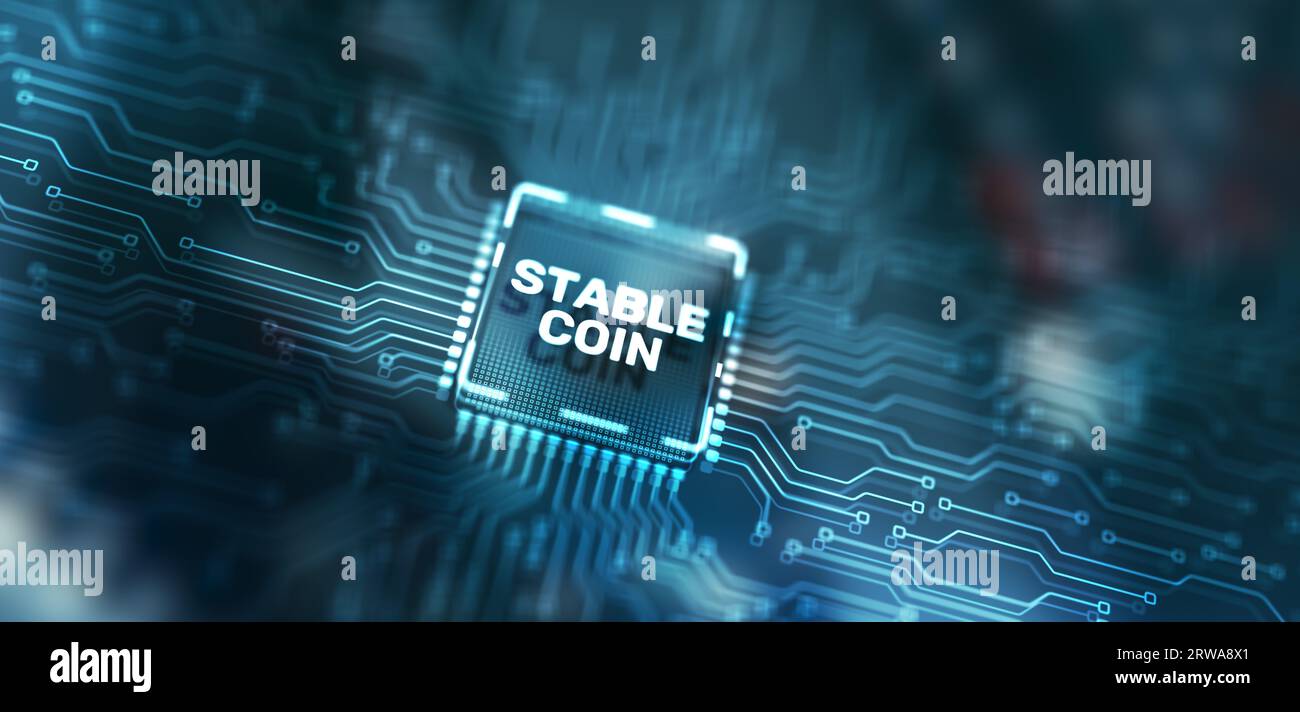 Stable Coin. Stablecoins Cryptocurrencies Stable Market Price Value Coin Currency. Stock Photo