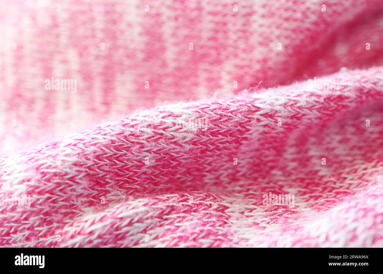 Warm And Light Pastel Pink and White Drapery Wool Shawl Stock Photo