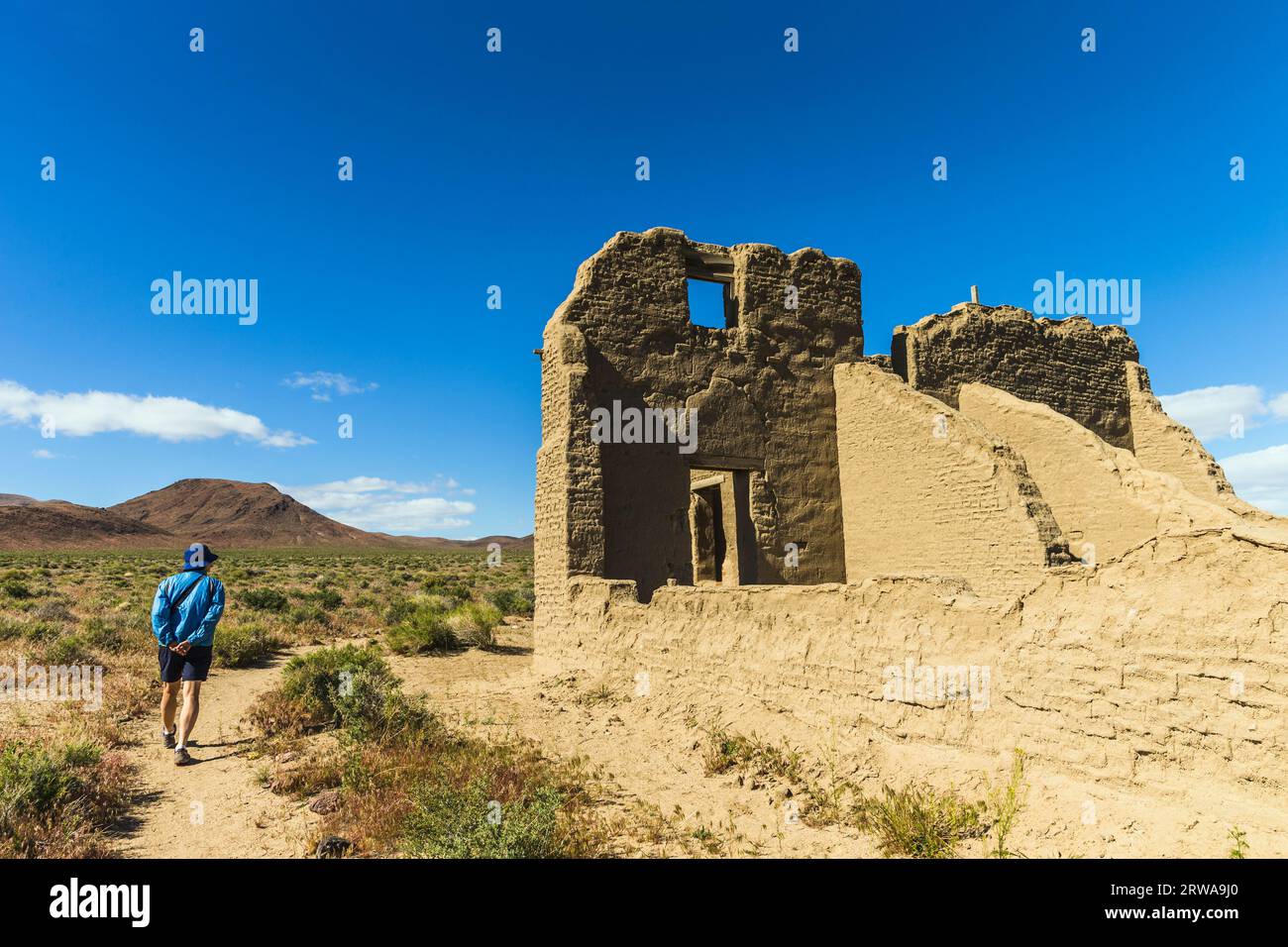 Remains of old adobe buildings at Fort Churchill State Historic Park