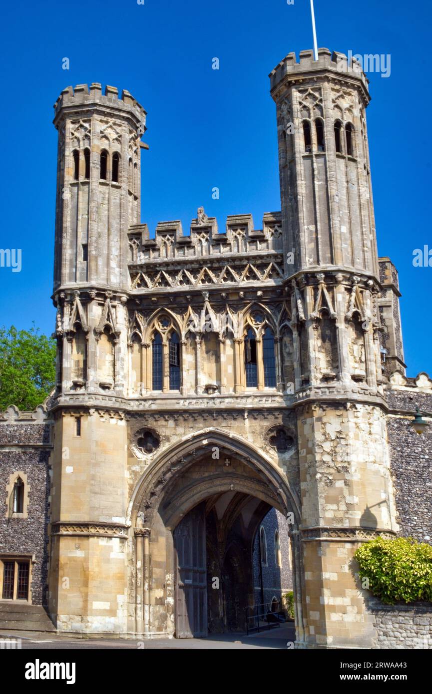 Abbot Fyndon´s Great Gate. Previously an entrance to St Augustine´s Abbey, Canterbury,UK. Stock Photo