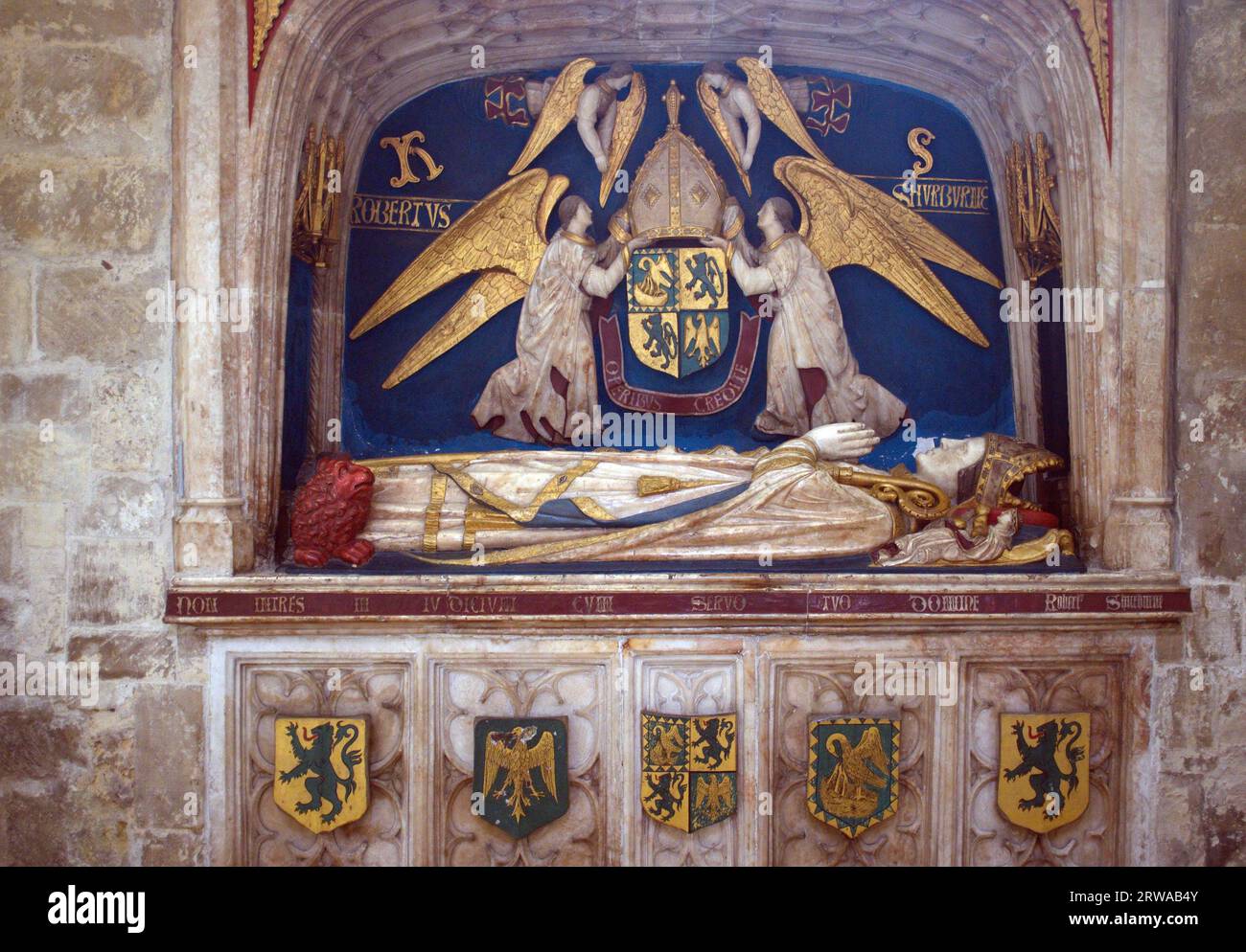 Tomb of Robert Sherburne, Bishop of Chichester, within Chichester Cathedral Stock Photo