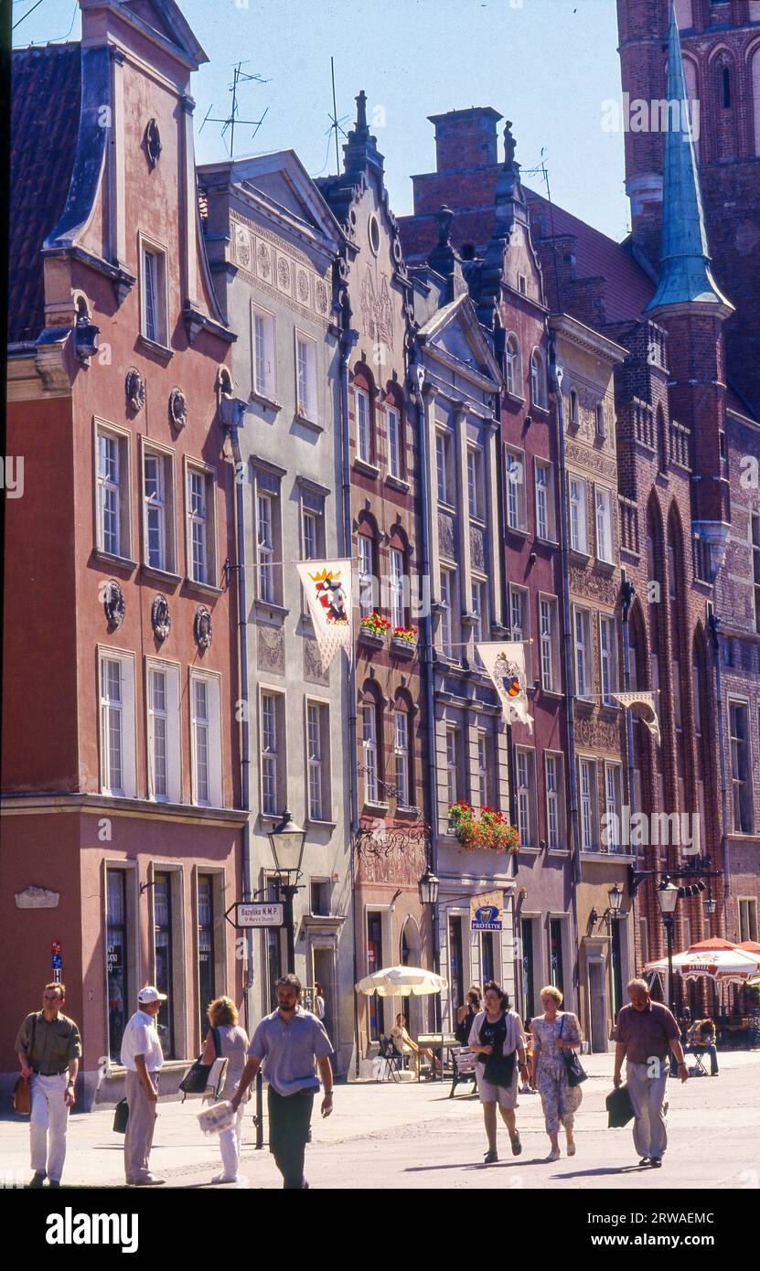 Poland - Gdansk or Danzig  historic city center is one of Poland's national monuments. Stock Photo