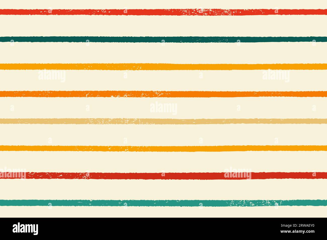 Hand drawn simple striped pattern. Seamless vector colorful pattern. Orange, red and yellow painted lines. Stock Vector