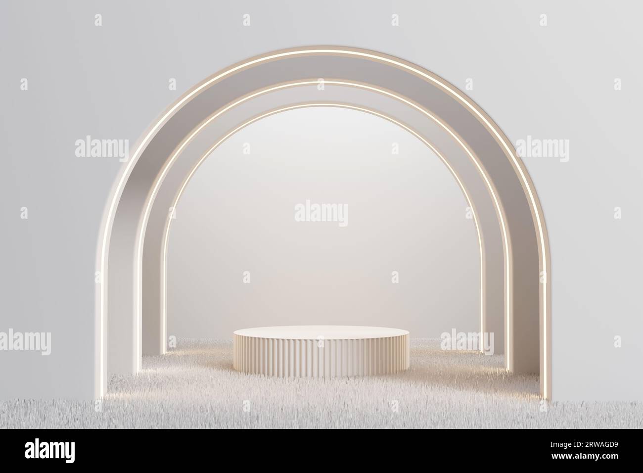 Abstract Minimal Modern White Podium Platform For Product Display ...
