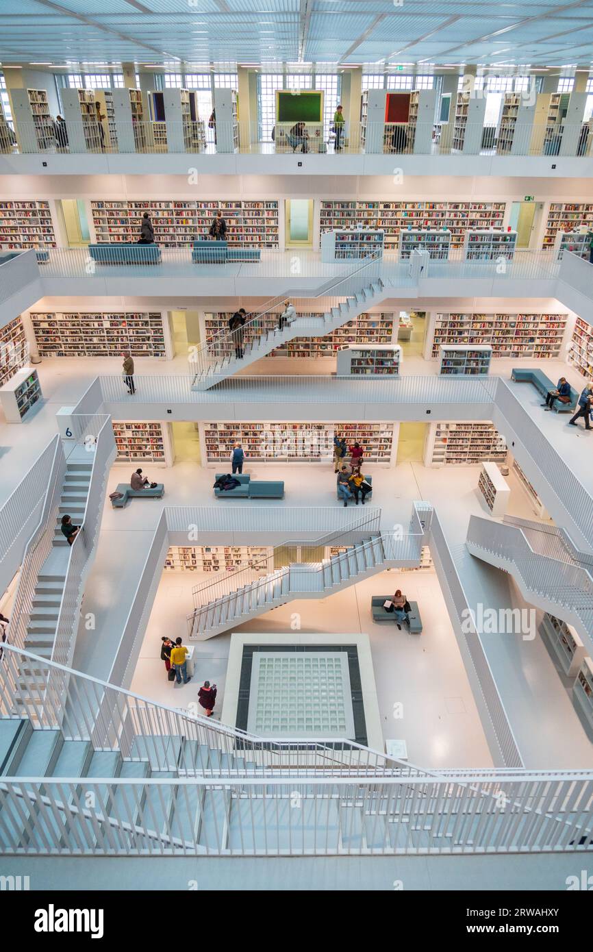 The Stuttgart City Library at the Mailänder Platz, Germany Stock Photo ...