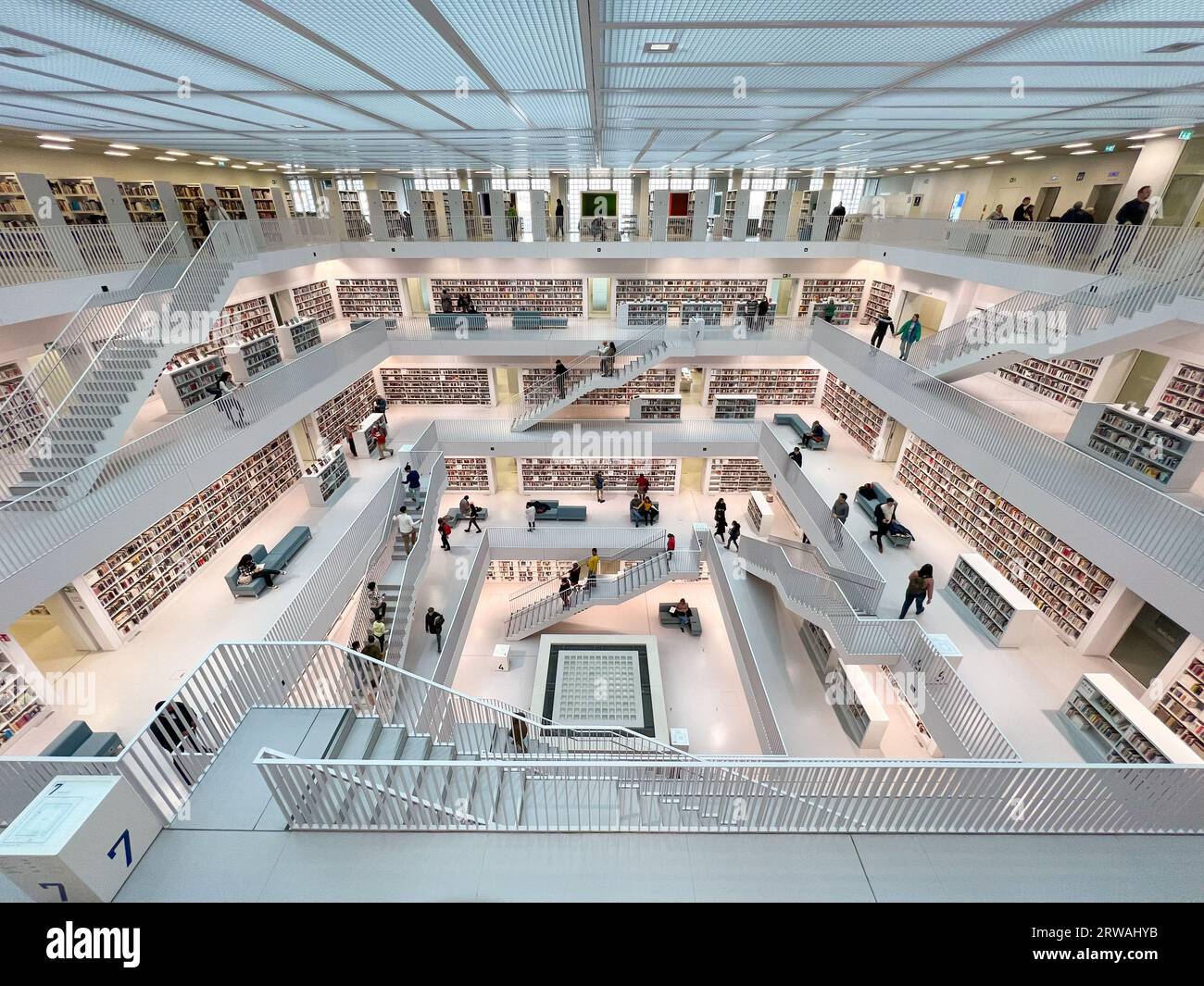 The Stuttgart City Library at the Mailänder Platz, Germany Stock Photo ...