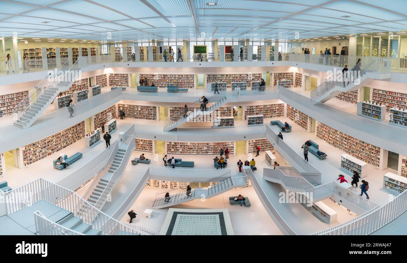 The Stuttgart City Library at the Mailänder Platz, Germany Stock Photo ...