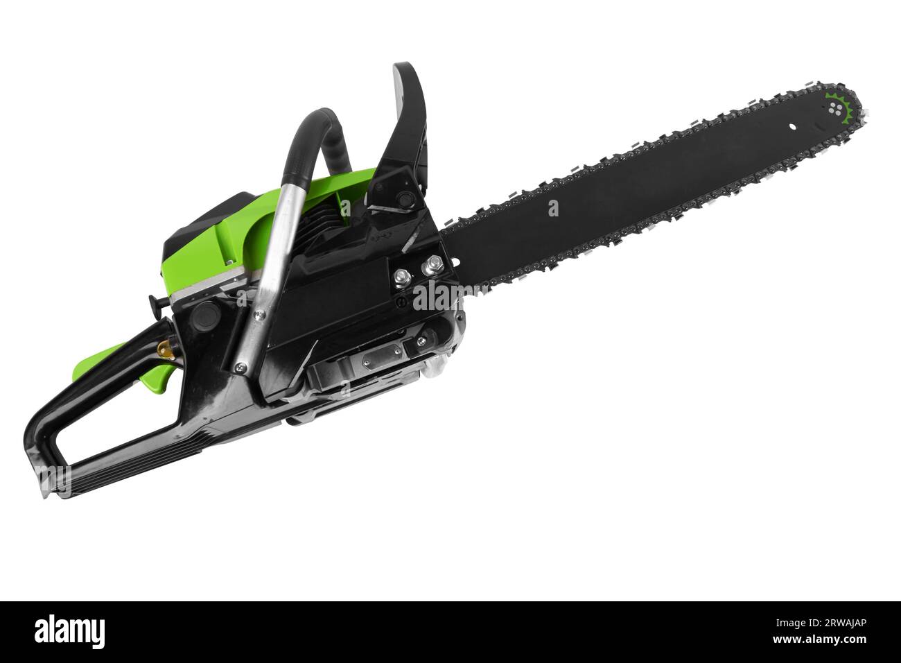 Chainsaw isolated on a white background Stock Photo