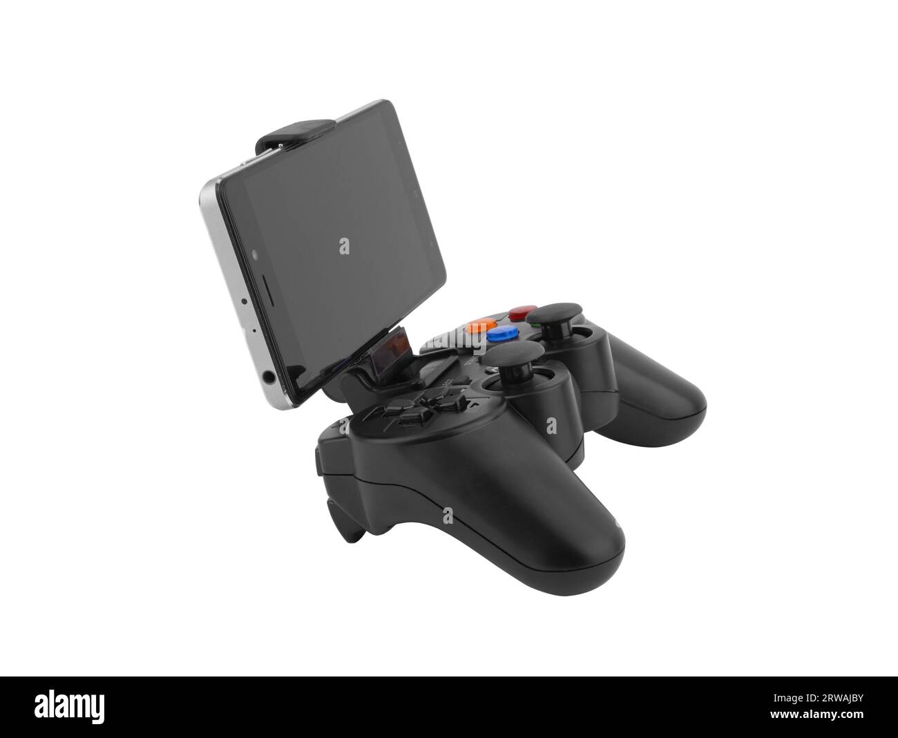 Video game controller isolated on white background Stock Photo - Alamy