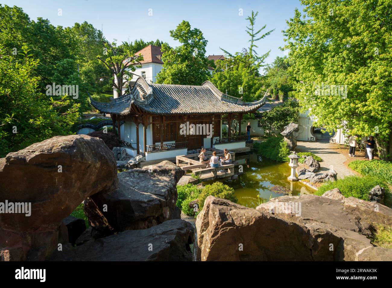 The Chinese Garden Stuttgart (Chinesischer Garten Stuttgart Stock Photo