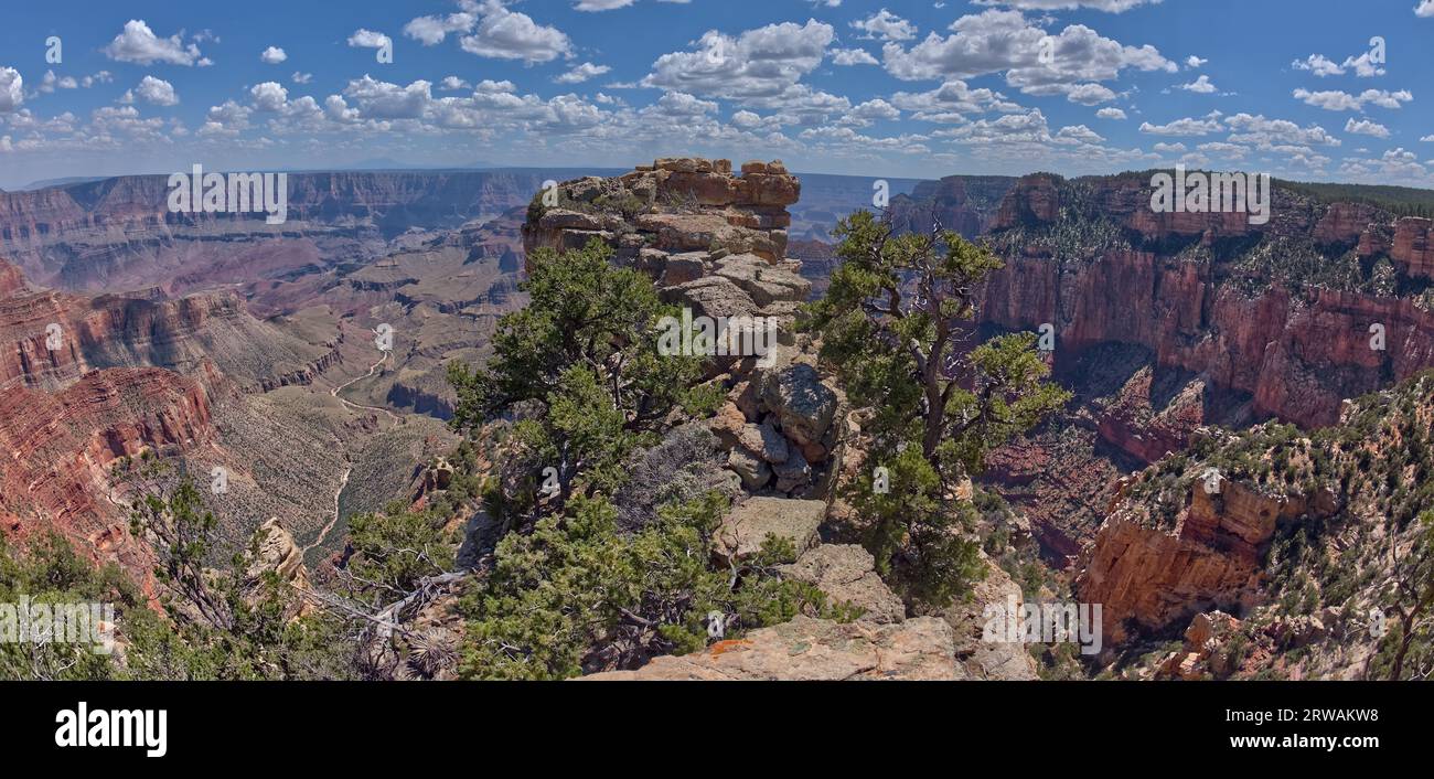 Unkar Creek view from Cape Final, North Rim, Grand Canyon National Park ...