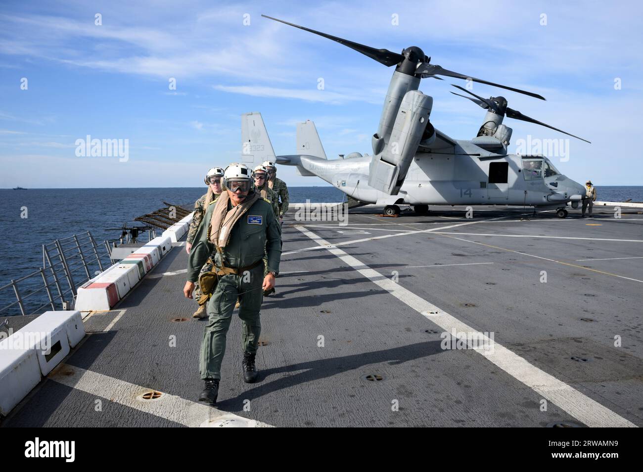 18 September 2023, Latvia, Ventspils (windau): Vice Adm. Frank Lenski ...