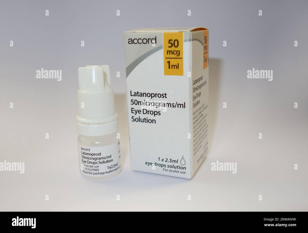 Box & Bottle of Latanoprost 50mg/ml + 1mg/ml Eye Drop Solution by