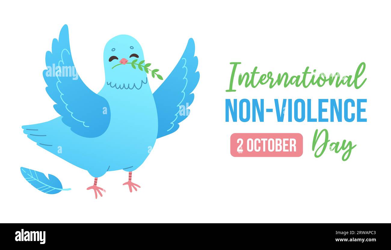 International Day Of Non-Violance Day Vector Design Illustration For Banner and Background Stock Vector