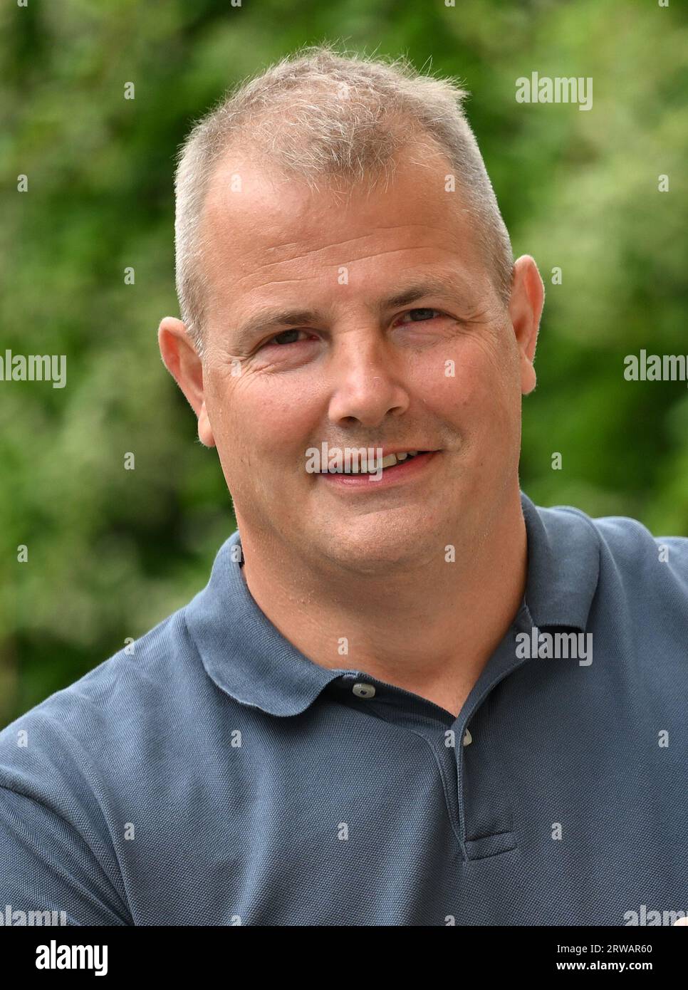 Ilmenau, Germany. 18th Sep, 2023. André Lange, former bobsled pilot, after a press conference in the Ilmenau Sledding Barn. The 50-year-old multiple Olympic bobsleigh champion and world champion is presenting himself here as an independent and non-partisan district council candidate for the Ilm district. Credit: Martin Schutt/dpa/Alamy Live News Stock Photo