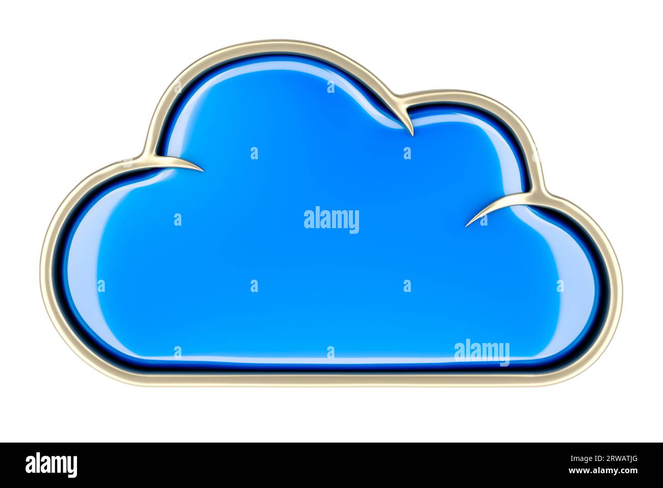 Cloud Computing, cloud storage. 3D rendering isolated on white ...