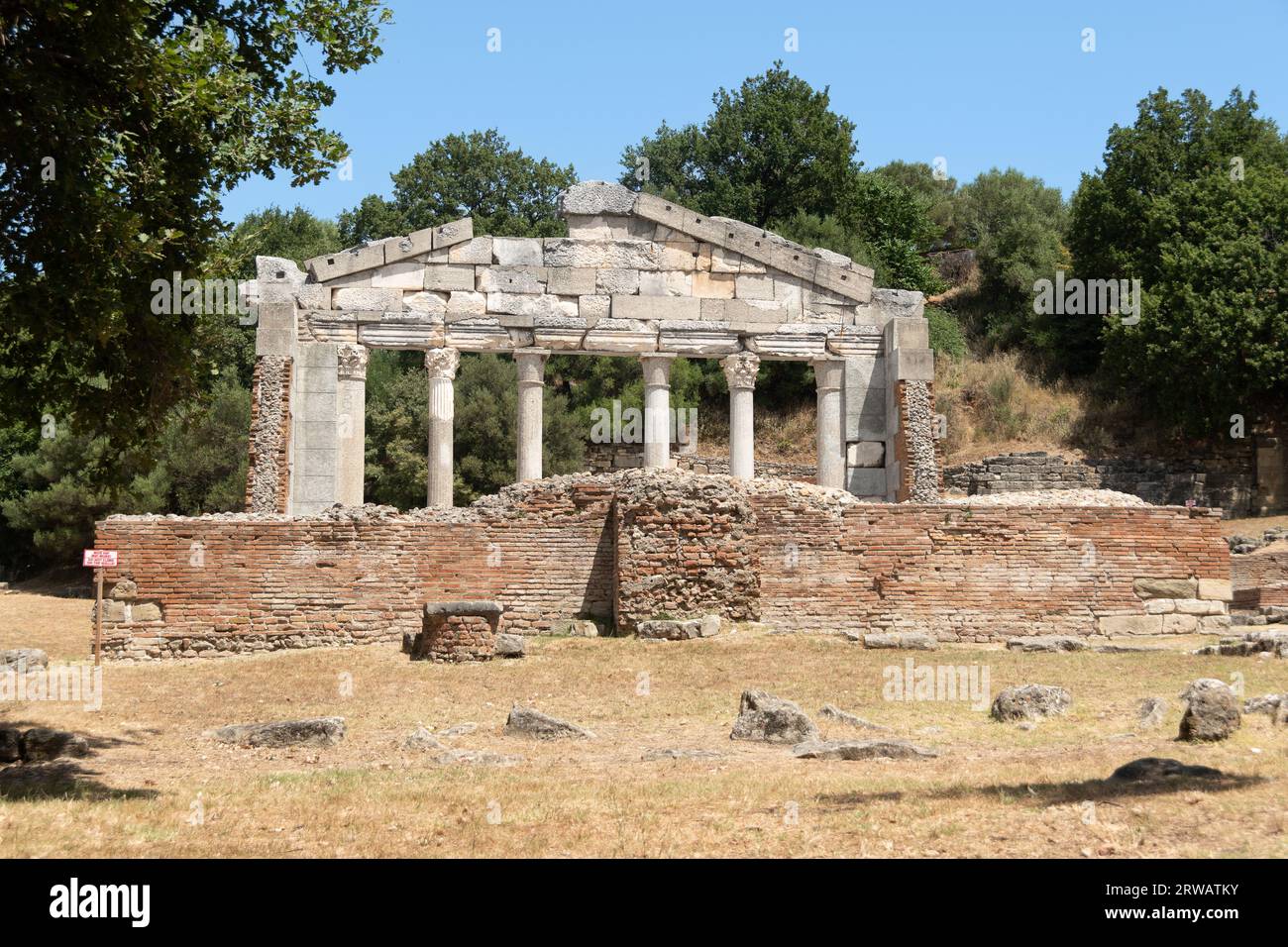 Apolonia temple in Albania Stock Photo