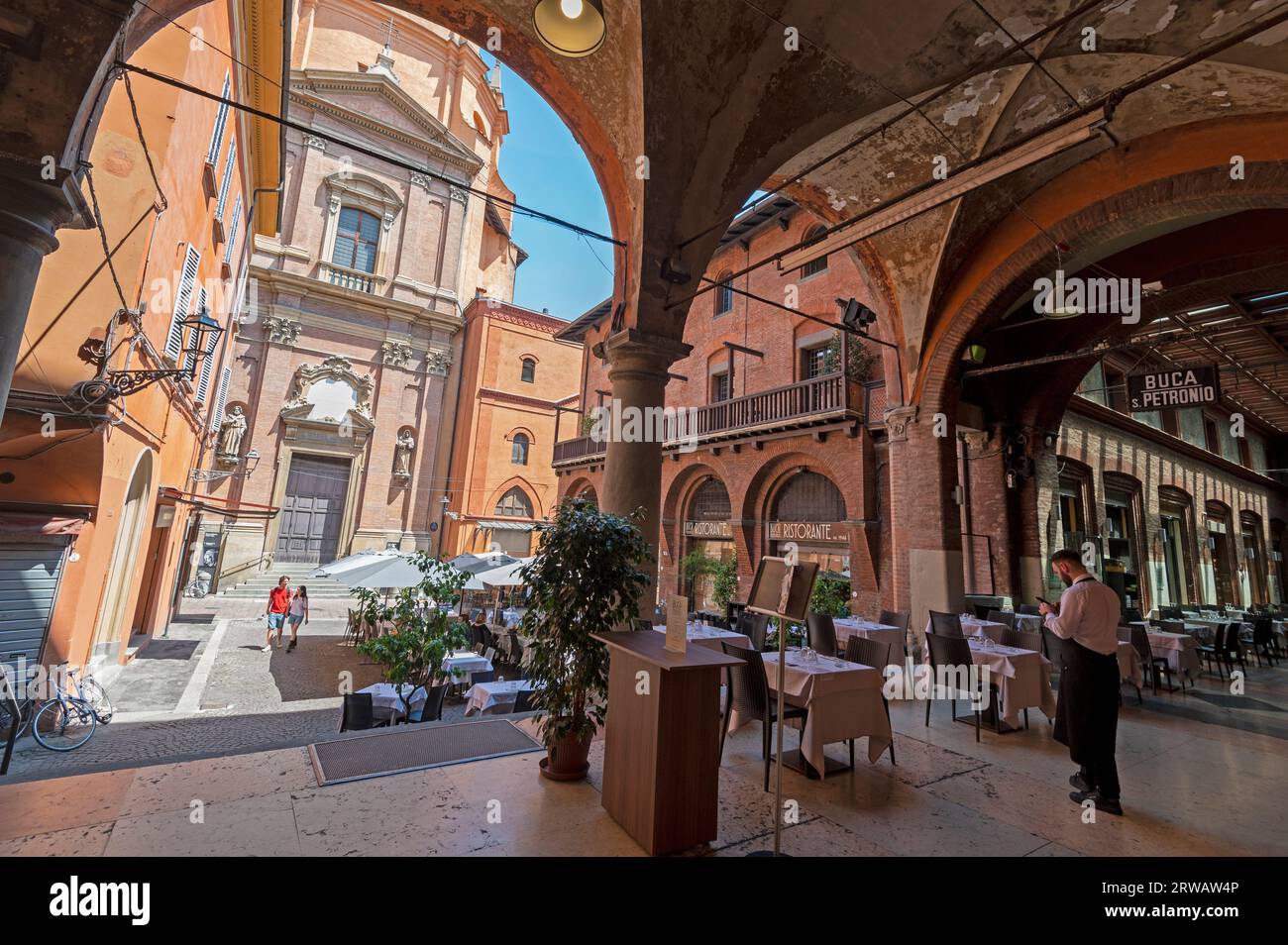 A highclass restaurant on Via de' Musei, covered with long high