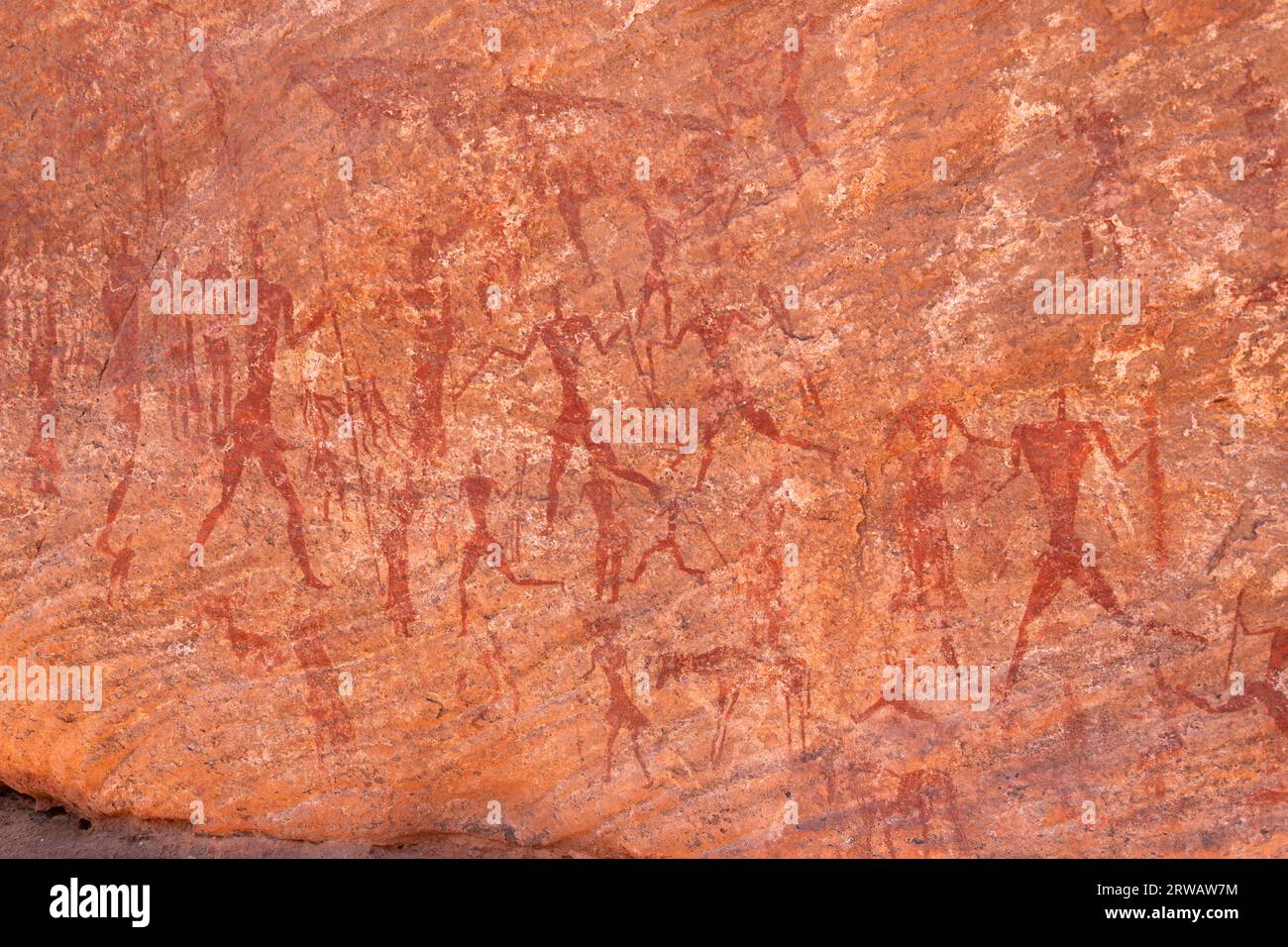 rock art in the sahara desert Stock Photo