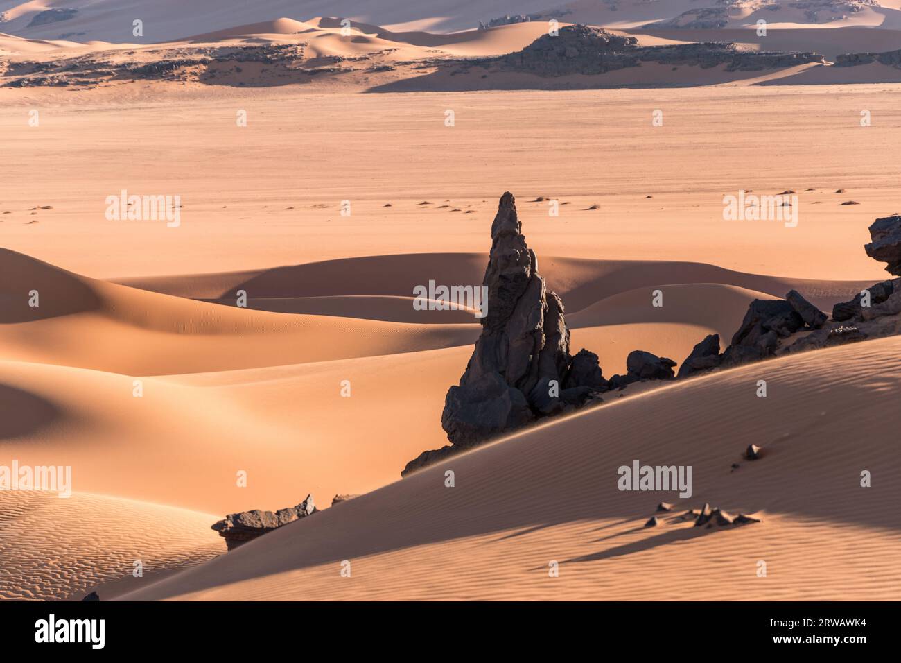 tower rock in the Sahara desert Stock Photo