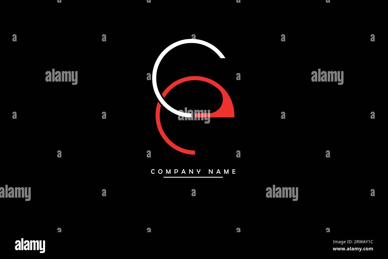 CE, EC Abstract Letters Logo Monogram Stock Vector
