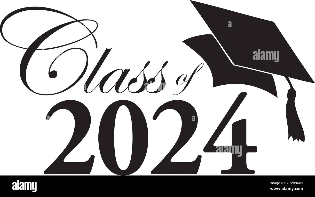 Class of 2024 Logo with graduation cap Stock Vector Image & Art Alamy