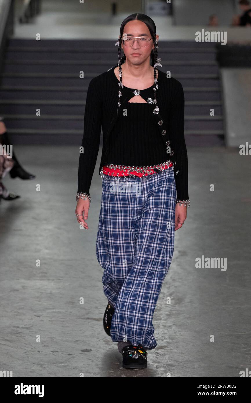 A model walks on the runway at the Chopova Lowena fashion show during ...