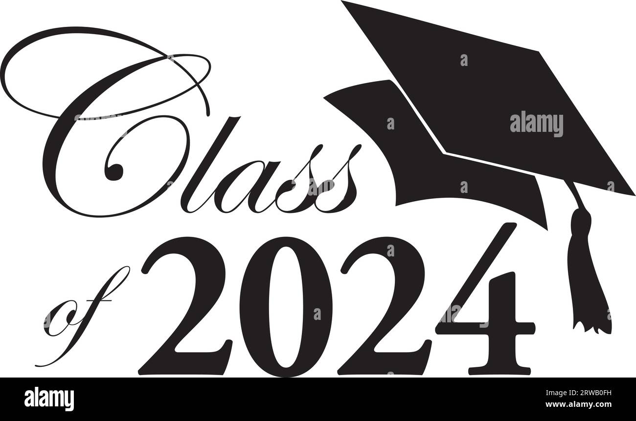Class of 2024 Logo with graduation cap Stock Vector Image & Art Alamy