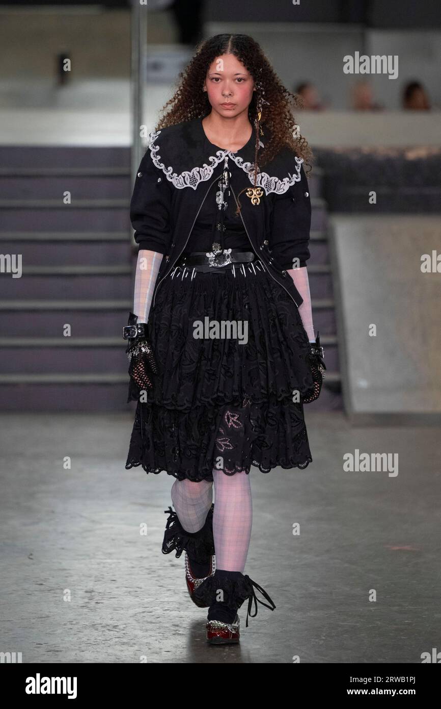 A model walks on the runway at the Chopova Lowena fashion show during ...