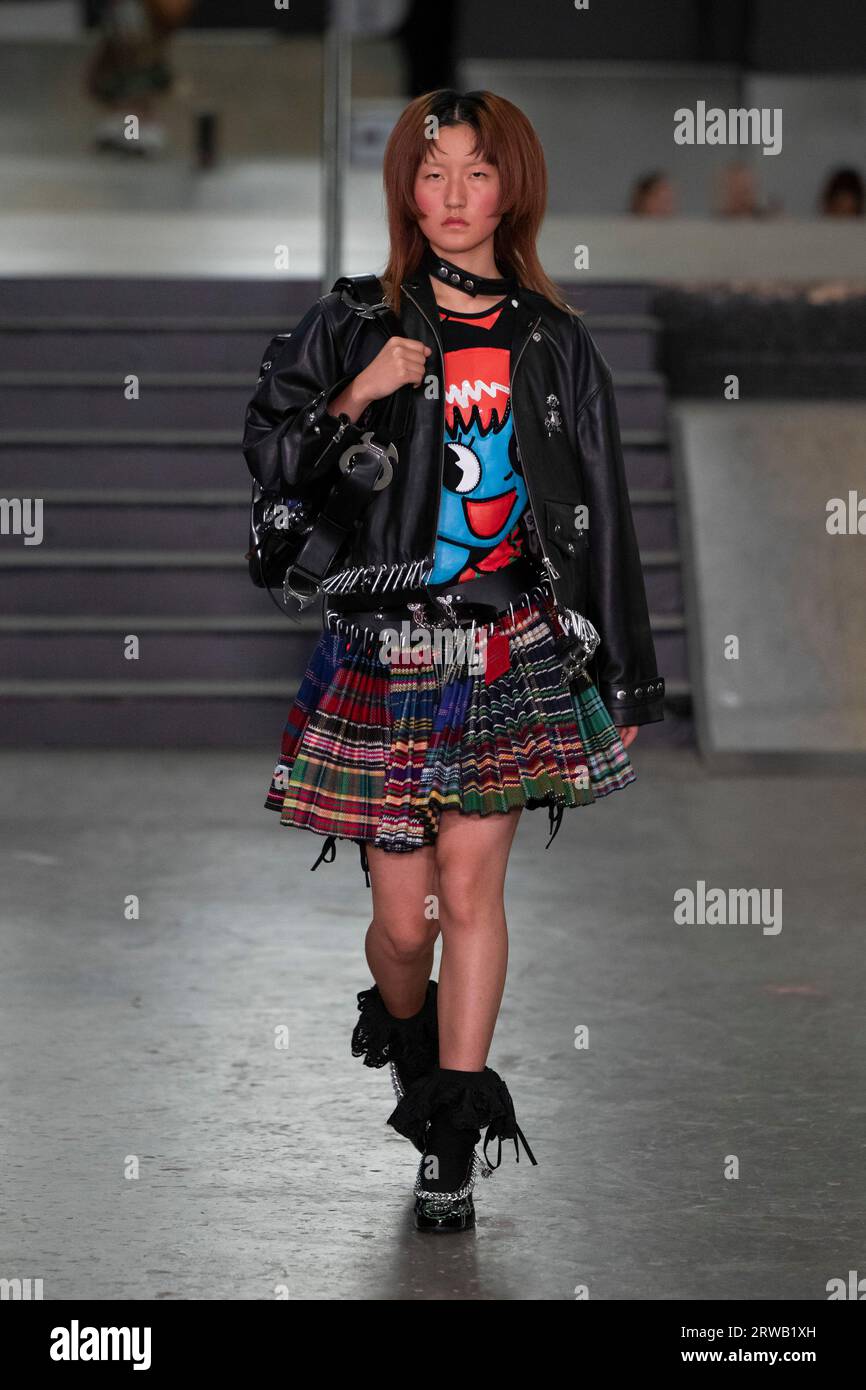 A model walks on the runway at the Chopova Lowena fashion show during ...
