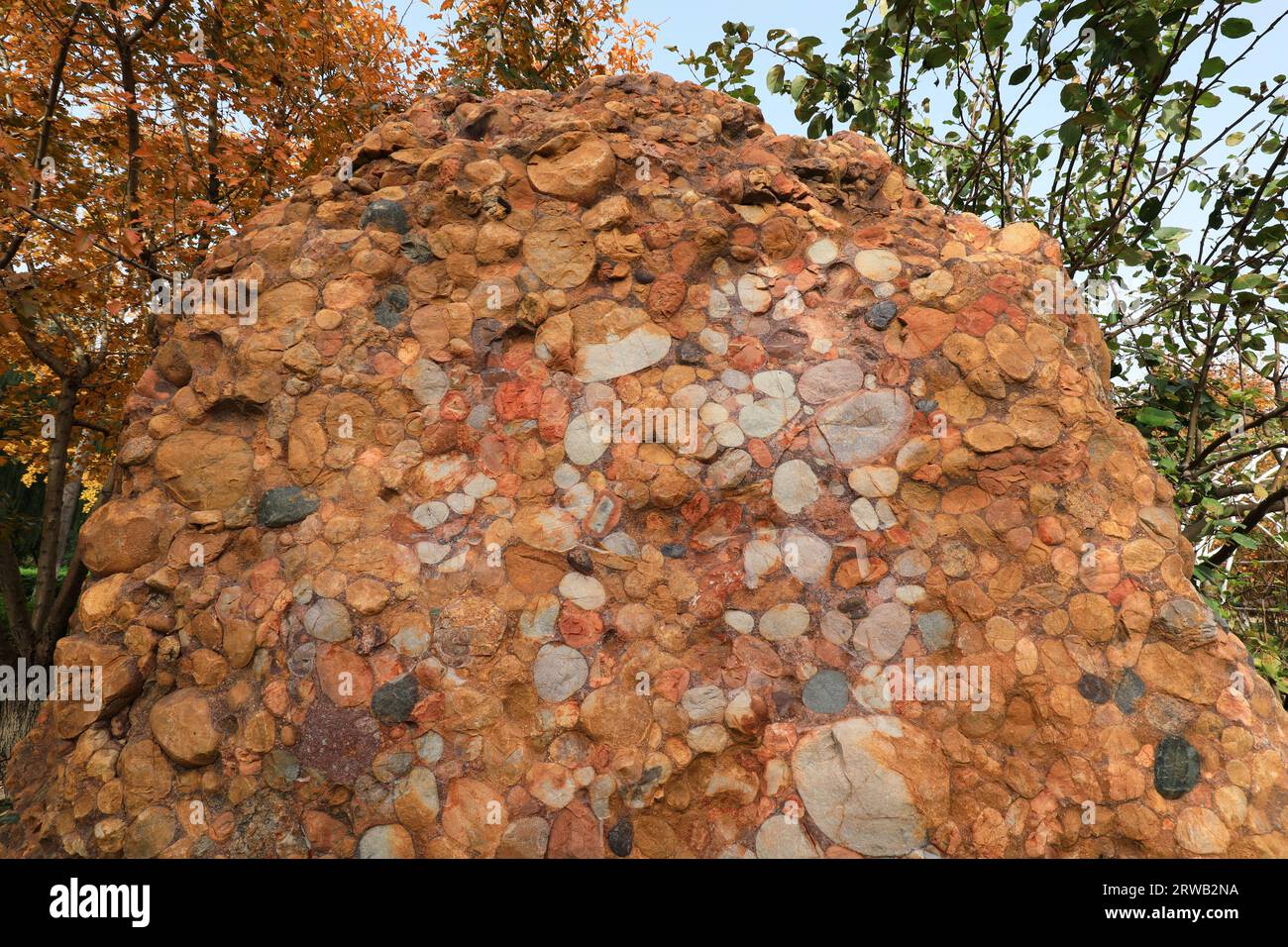 Colorful rocks with strange shapes, in a Geopark, China Stock Photo - Alamy