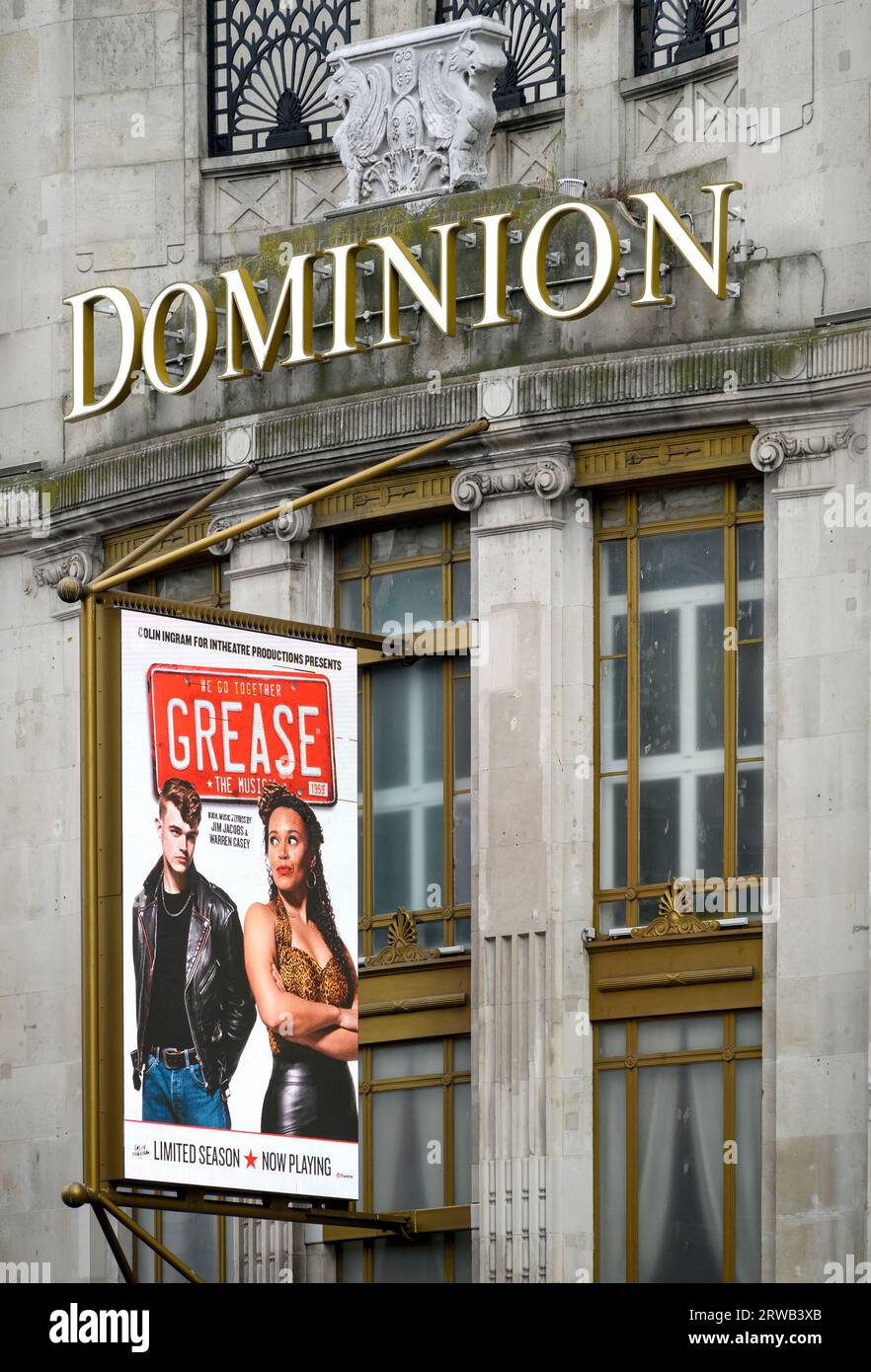 London, UK. 'Grease' the musical at the Dominion Theatre, Tottenham Court Road, London, UK. September 2023 Stock Photo