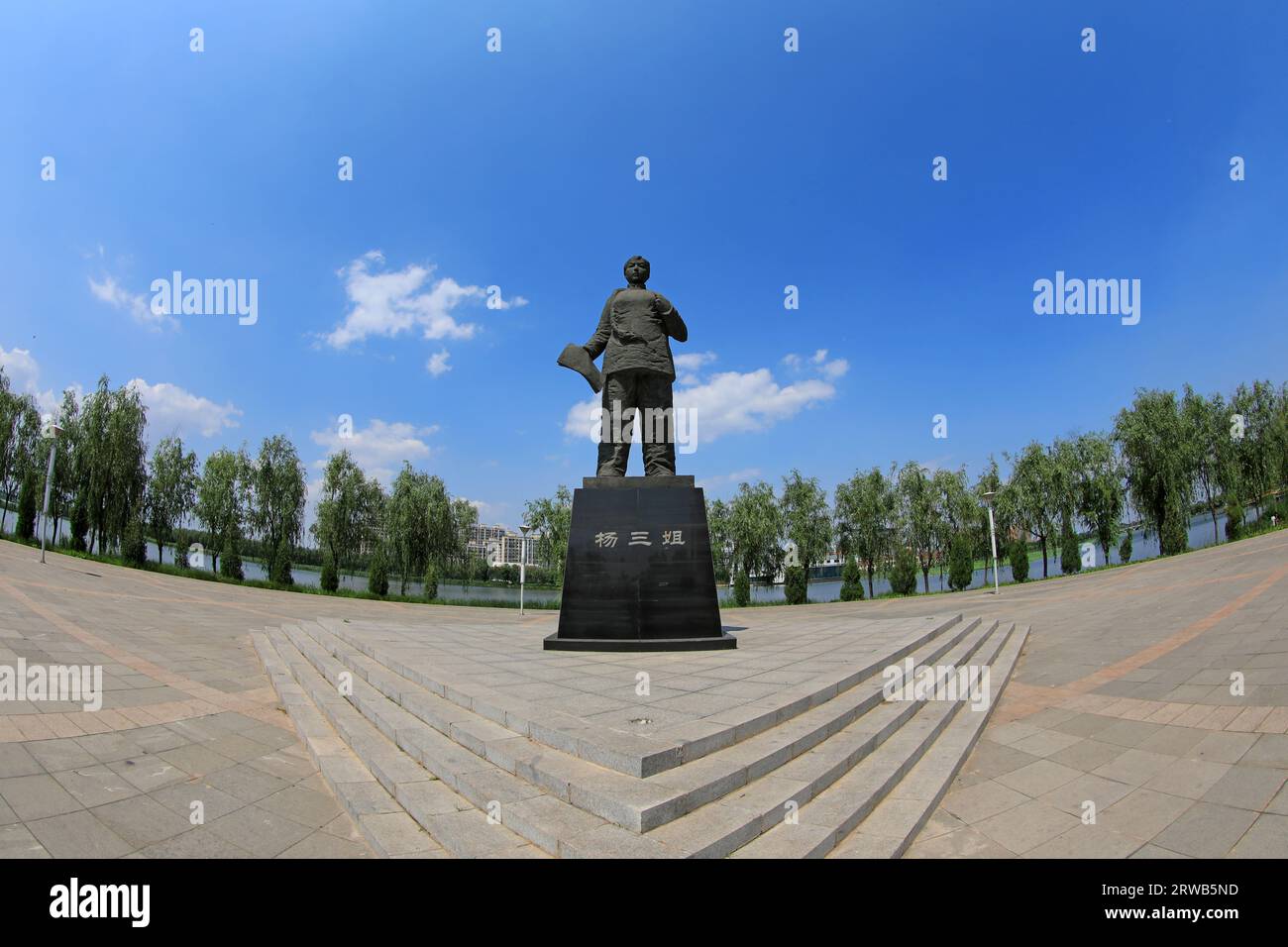 Luannan County - June 6, 2019: ancient chinese woman sculptures in the park, Luannan County, Hebei Province, China Stock Photo