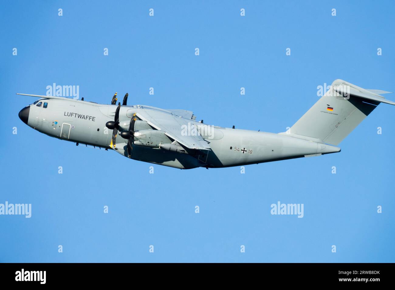 Luftwaffe, Military transport, Aircraft, Airbus A400M Atlas, Flying,Plane, German Air Force Stock Photo