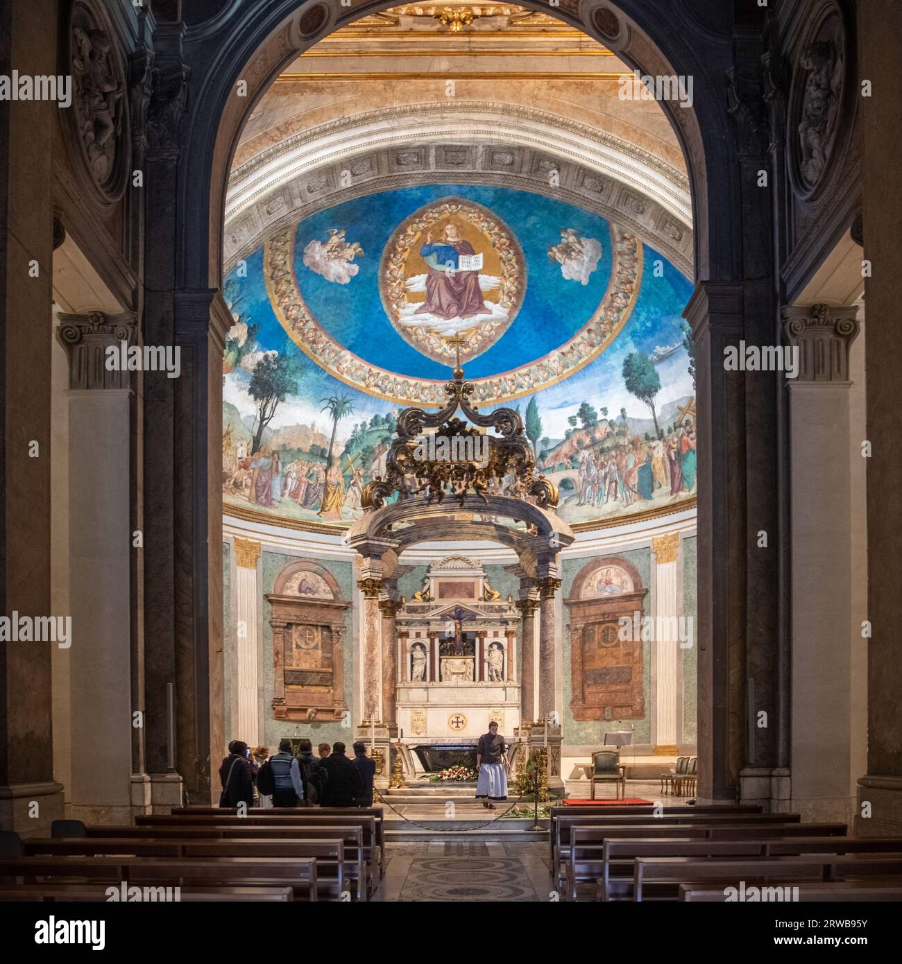 November 17, 2022 in Rome, Italy: Interior Of The Basilica Of The Holy ...