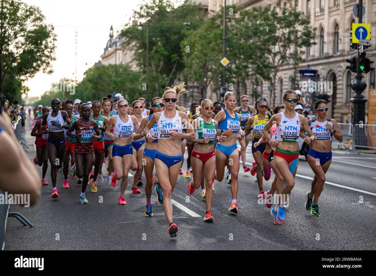 Marathon at the World Athletics Championships in Budapest 2023 Stock