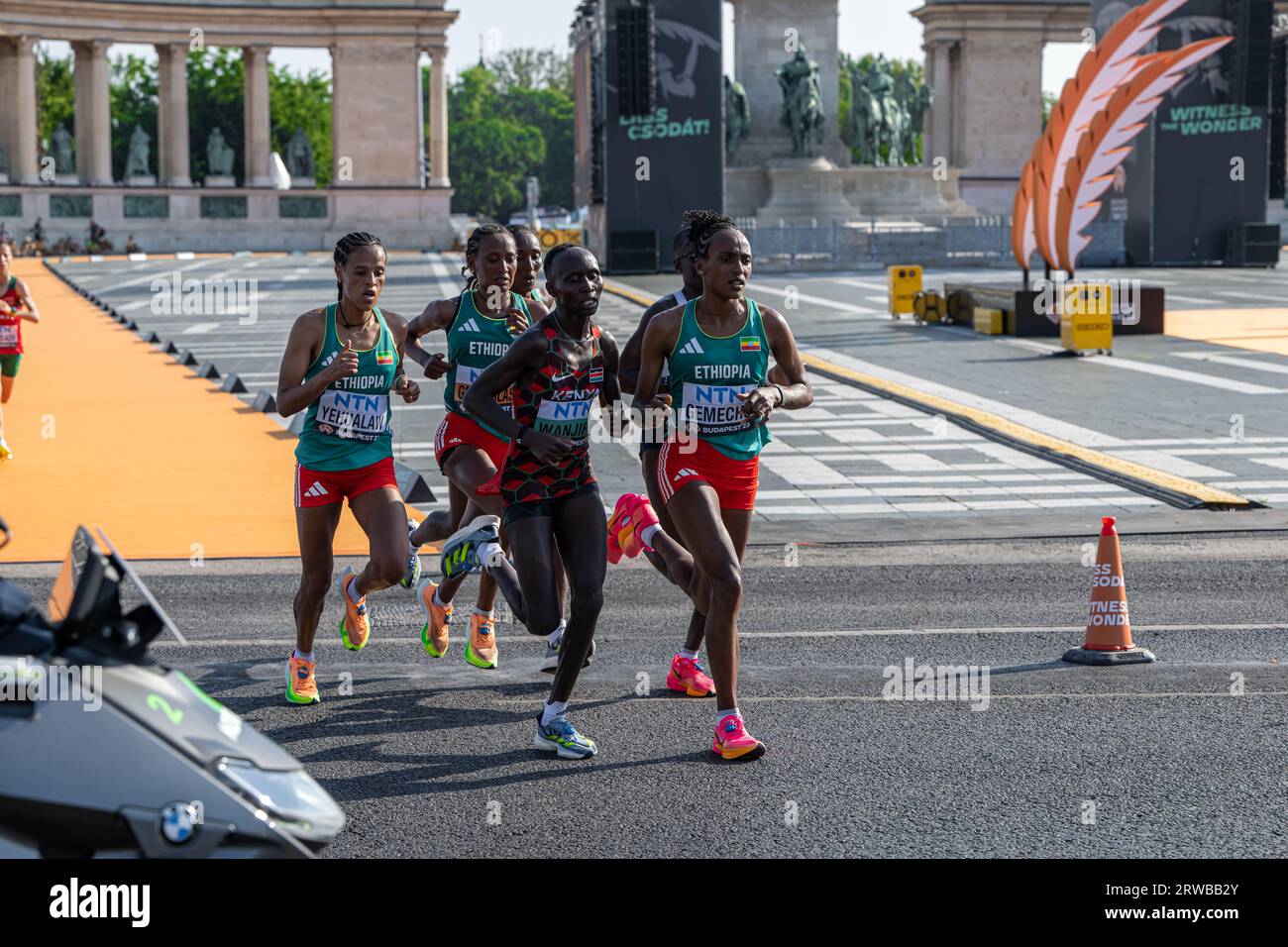 Marathon at the World Athletics Championships in Budapest 2023 Stock