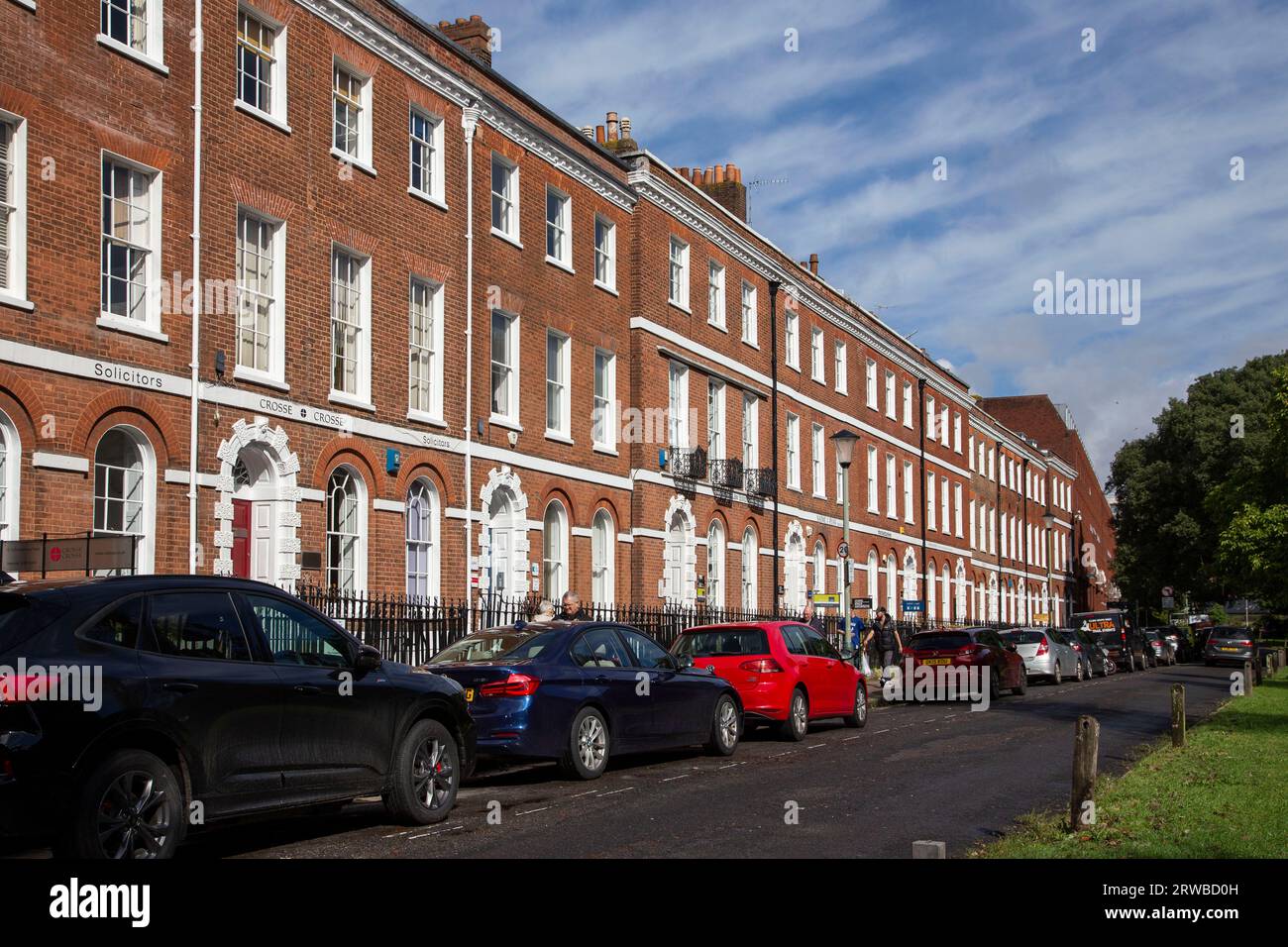 Southernhay Exeter legal district Stock Photo Alamy