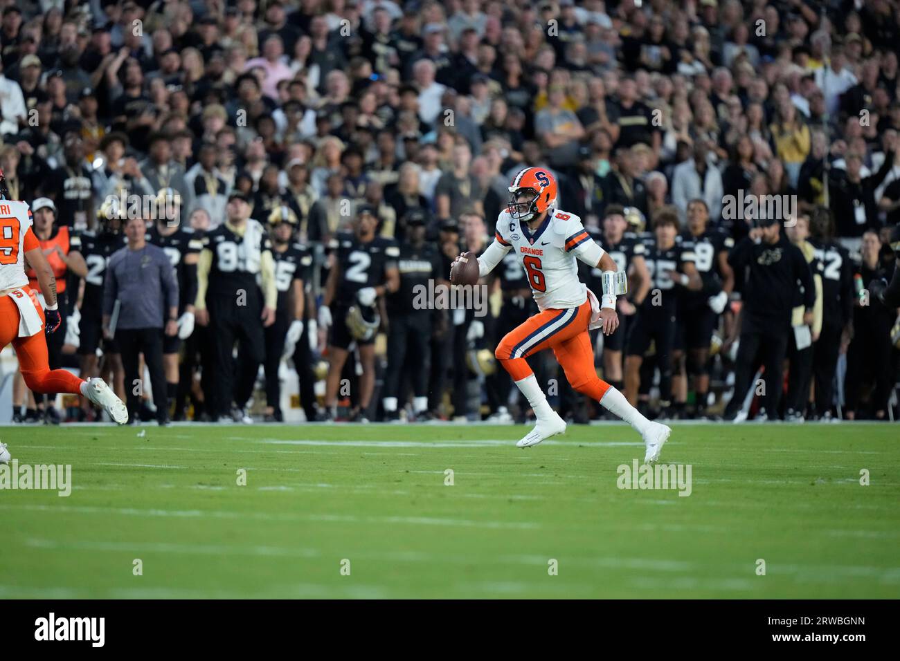 Syracuse quarterback Garrett Shrader (6) in action during an NCAA ...
