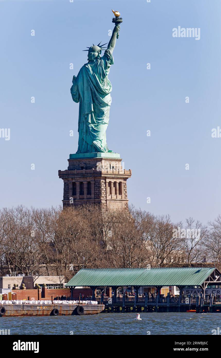 Statue of Liberty viewed from Liberty State Park, New Jersey The seldomseen side of Lady