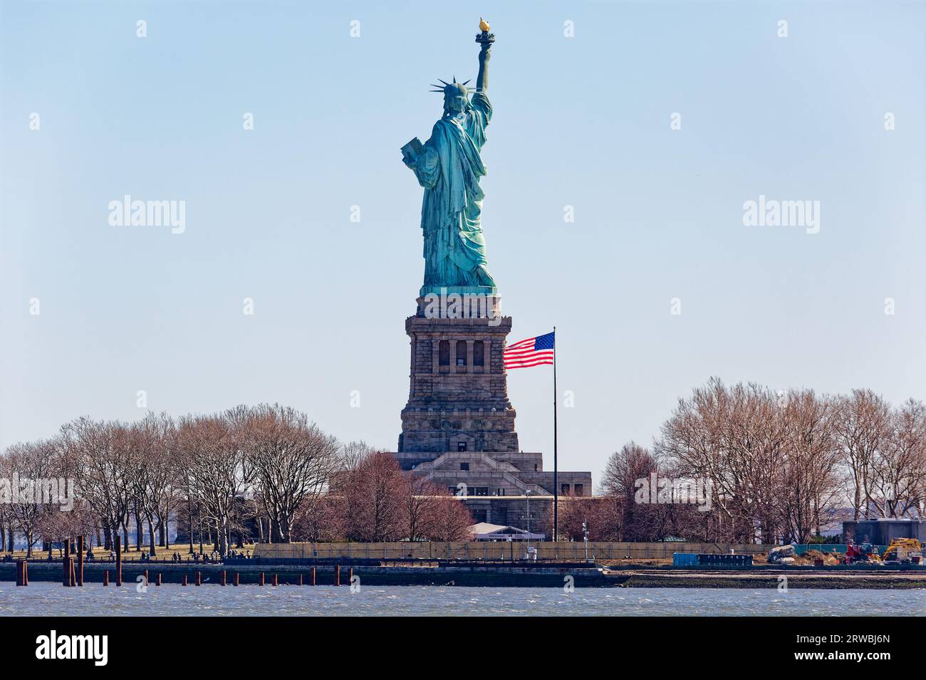 Statue of Liberty viewed from Liberty State Park, New Jersey The seldomseen side of Lady