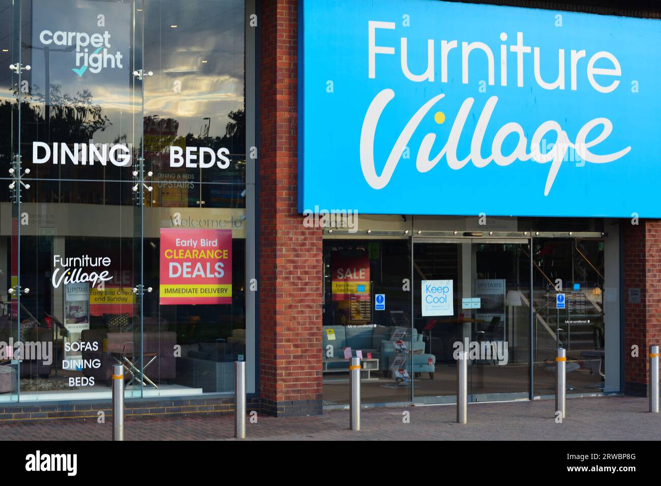 Furniture Village store brand at Riverside retail park Northampton UK Stock Photo Alamy